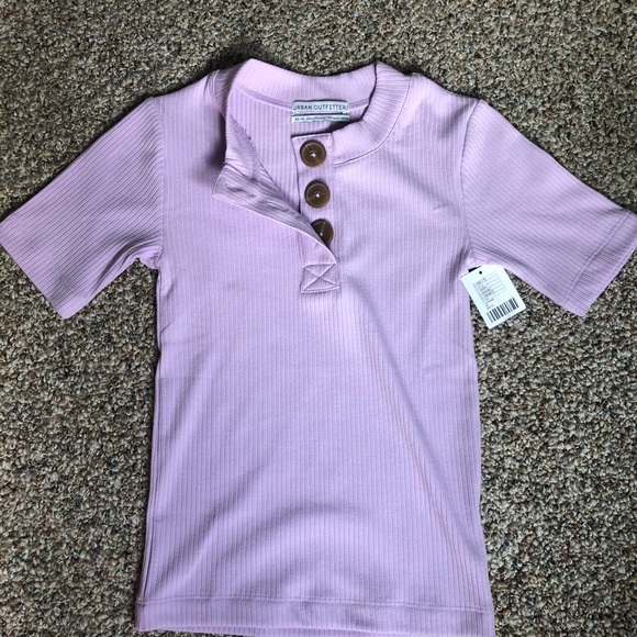 Lavender ribbed 3 button top Urban Outfitters - Picture 2 of 7
